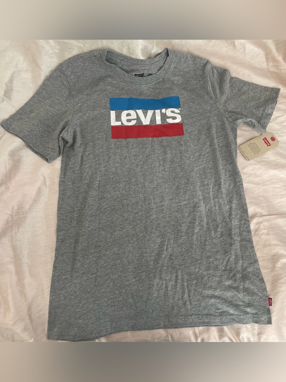 Levi's Grey Tee with Blue and Red Logo